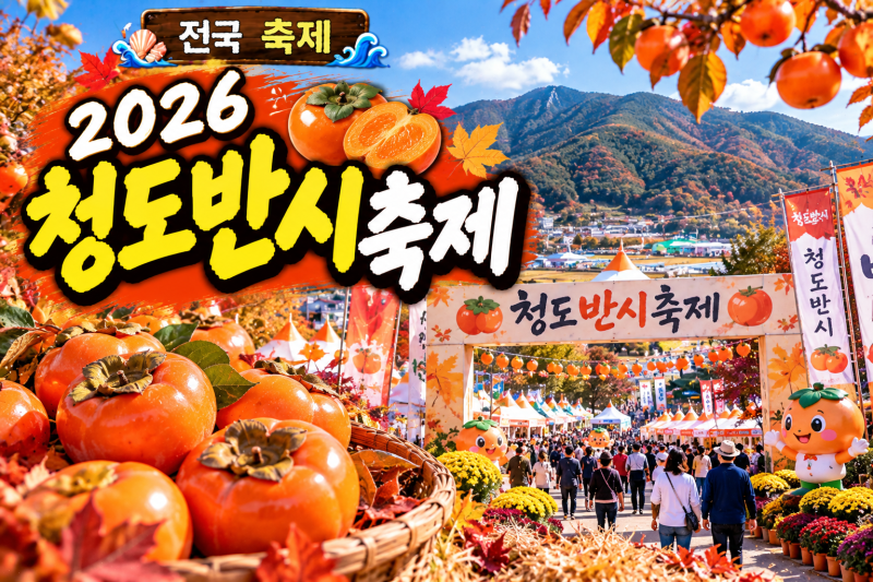2026 청도반시축제 일정과 초청가수 누구? 씨 없는 감 체험부터 주차장까지 즐길 거리 6가지