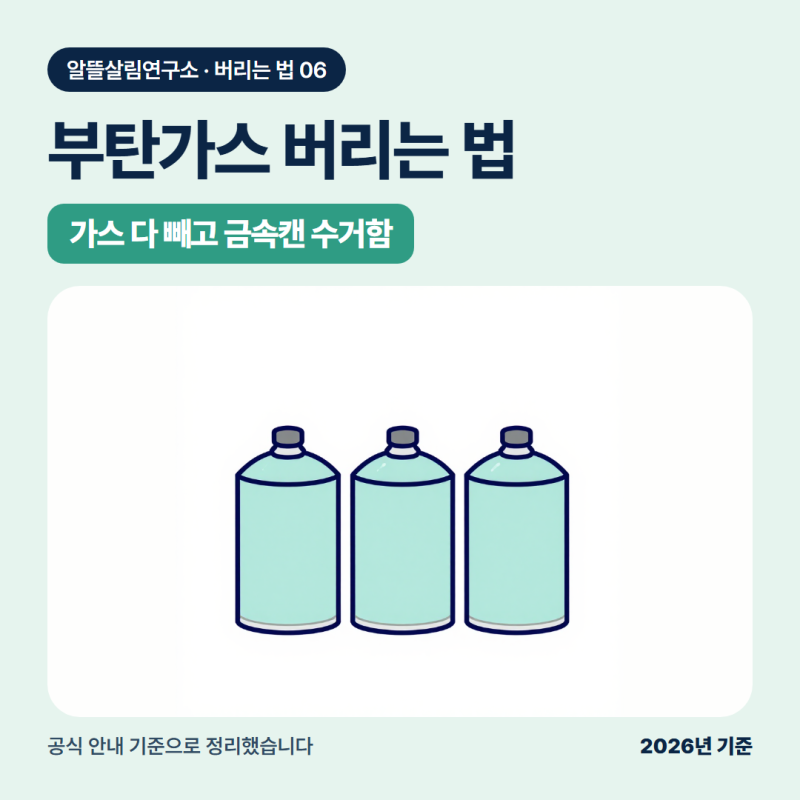 부탄가스 버리는법, 구멍 뚫어야 할까? 가스 빼기가 먼저입니다