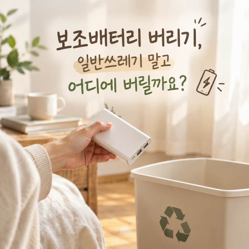 보조배터리 버리기, 일반쓰레기 말고 어디에 버릴까요?