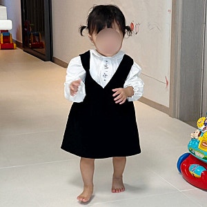 여자아기 하객룩 블랙 원피스 내돈내산 후기, 11개월부터 17개월인 지금도 잘 입히는 중