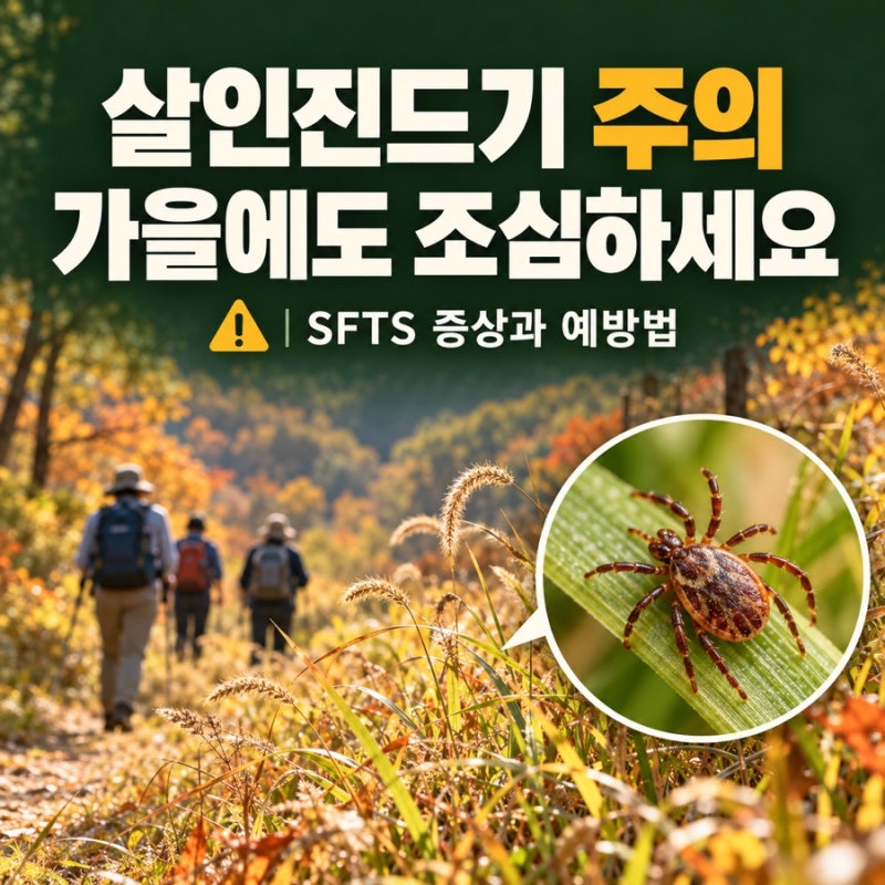 살인진드기 주의 가을 야외활동 전 알아둘 SFTS 증상과 예방법