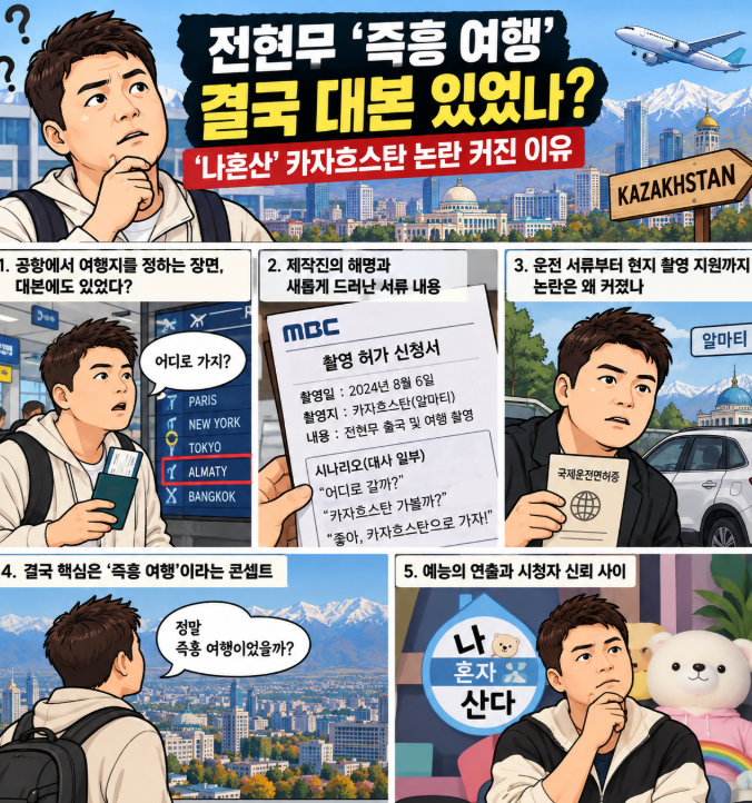 전현무 ‘즉흥 여행’ 결국 대본 있었나…‘나혼산’ 카자흐스탄 논란 커진 이유