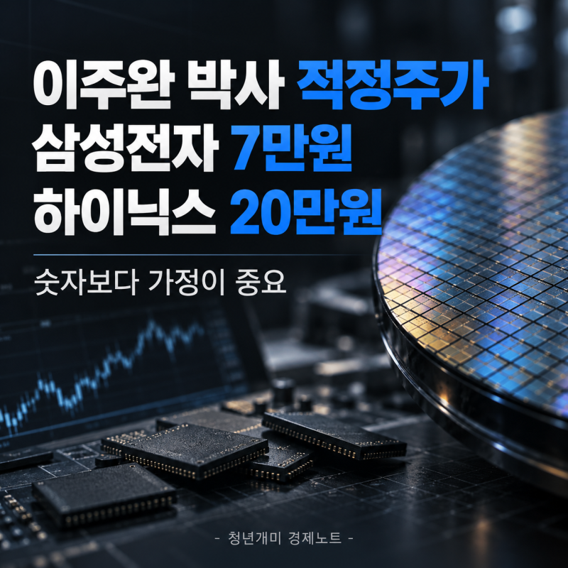 이주완 박사 적정주가, 삼성전자 7만원·하이닉스 20만원은 어떻게 계산할까?