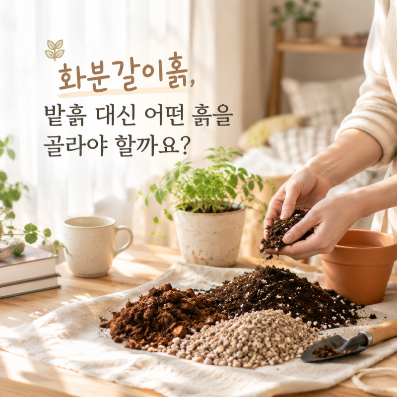 화분갈이흙, 밭흙 대신 어떤 흙을 골라야 할까요?