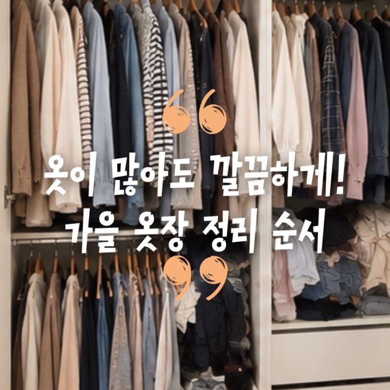 가을 옷장 정리 순서, 옷이 많아도 깔끔하게 수납하는 법