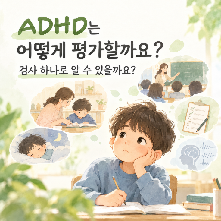 ADHD는 어떻게 평가할까요? 검사 하나로 알 수 있을까요?