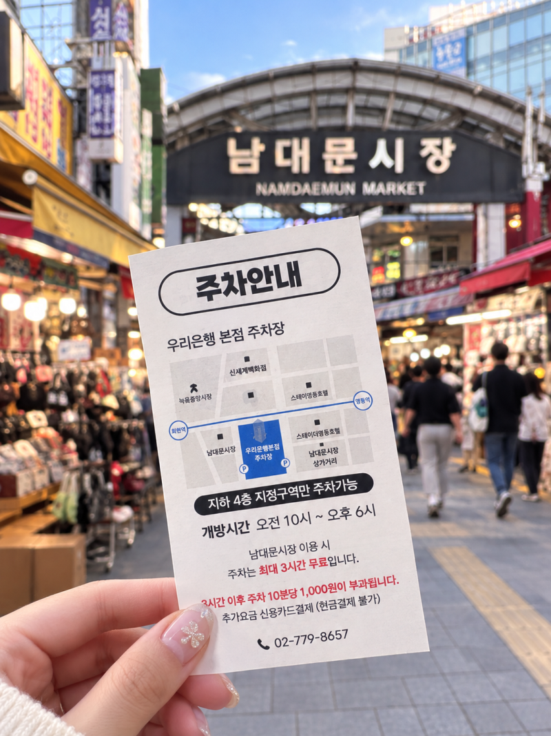남대문시장 주차장 총정리｜무료주차부터 공영주차장 요금까지