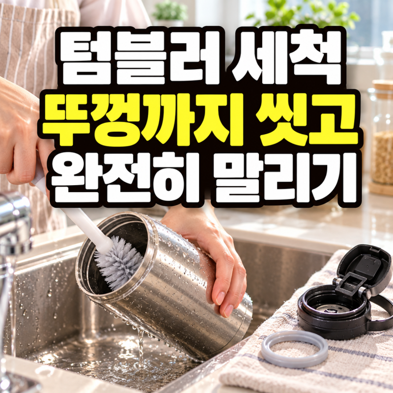 텀블러 뚜껑까지 씻고 완전히 말려 쓰는 방법