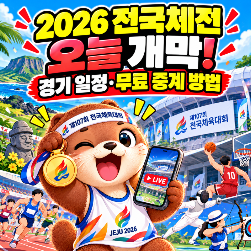 2026 전국체전 오늘 개막! 아시안게임 스타 총출동? 경기 일정·무료 중계 방법!