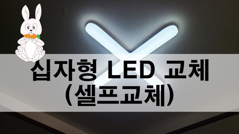 [셀프교체]십자형 LED 형광등 교체