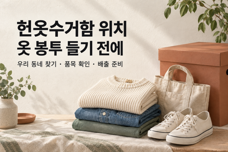 헌옷수거함 위치 찾는 법, 신발·가방·이불 넣기 전 확인할 것