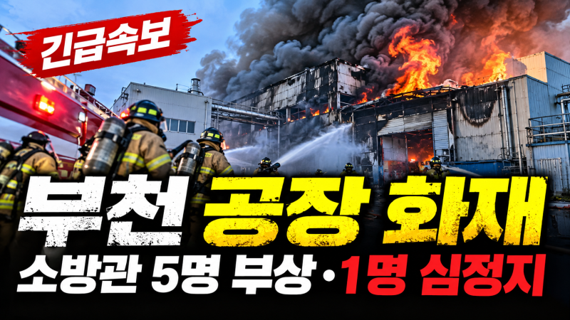 2026 부천 공장 화재 총정리｜소방관 5명 부상·1명 심정지, 오정구 도장공장 화재 원인은?