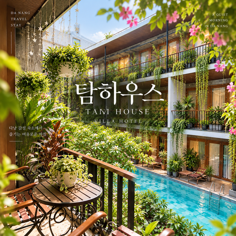 다낭 숙소 추천｜미케비치 근처 가성비 감성 숙소, 탐하우스(땀하우스) 후기