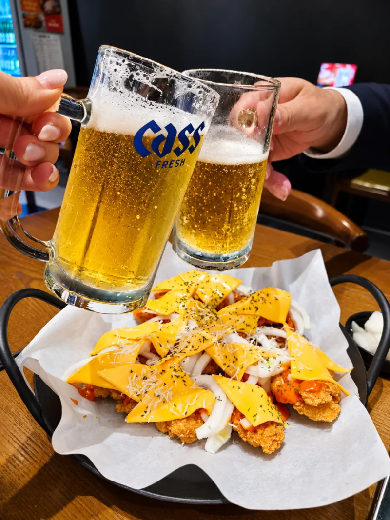 목포 연산동 맛집 술속의밤 목포연산점, 체다어니언레드마요치킨에 생맥주 한잔