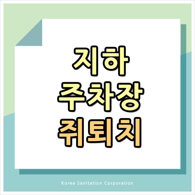 지하주차장 쥐 퇴치 방치하면 세대까지 올라오는 건 시간문제입니다