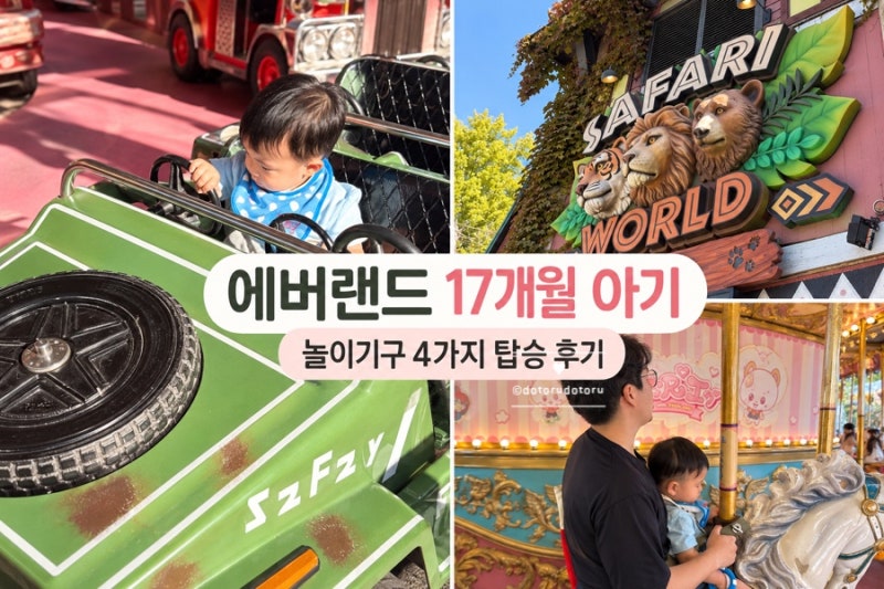 에버랜드 아기 놀이기구 추천 꿀팁｜17개월 탑승 후기, 키 제한