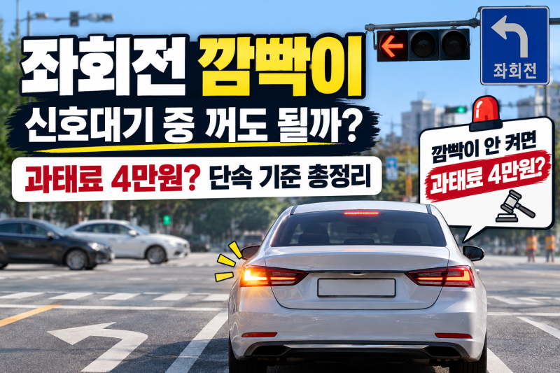 좌회전 깜빡이 안 켜면 과태료 4만원? 신호대기 중 단속 기준 총정리