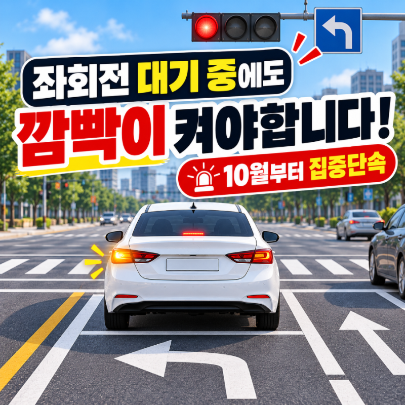좌회전 깜빡이 안 켜면 과태료 4만 원? 10월 집중단속, 뭐가 달라졌을까?