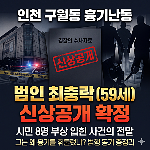 인천 구월동 흉기 난동범 59세 최충락 신상공개