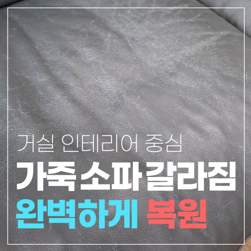 오래된 에르포 루카 (ERPO LUCCA) 가죽 소파 갈라짐, 벗겨짐 모두 원상복구연구소에서 완벽하게 ....