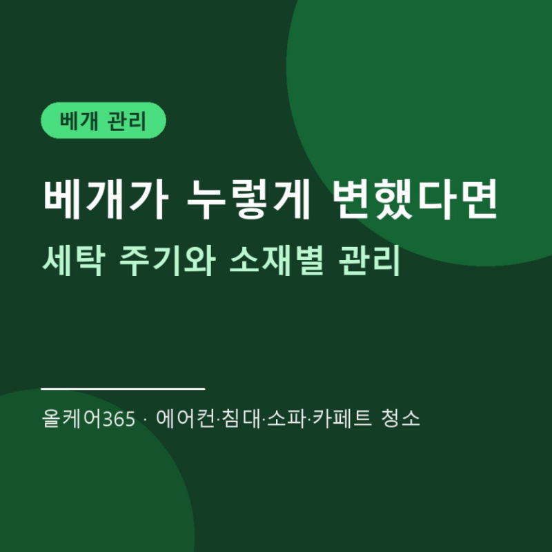 베개에서 냄새가 나고 누렇게 변했다면… 베개 세탁 주기와 속통 소재별 관리법