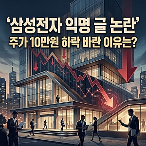 삼성전자 익명 직원 글 논란, 주가 10만원까지 떨어지라는 이유는?