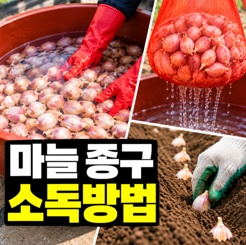 마늘 종구 소독방법, 아직도 소금물에? 침지소독 후 그늘 건조가 중요한 이유