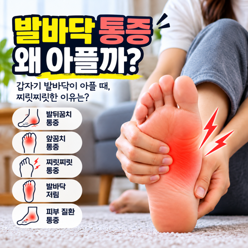 발바닥 통증 원인 총정리｜갑자기 발바닥이 아플 때, 찌릿찌릿한 이유는?