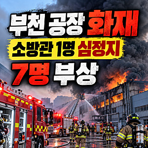 경기도 부천시 오정구 내동 부천 공장 화재, 소방관 1명 심정지까지…7명 부상, 도대체 무슨 ....