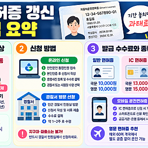 운전면허증 갱신 적성검사 기간 온라인 경찰서 신청 준비물 수수료 총정리
