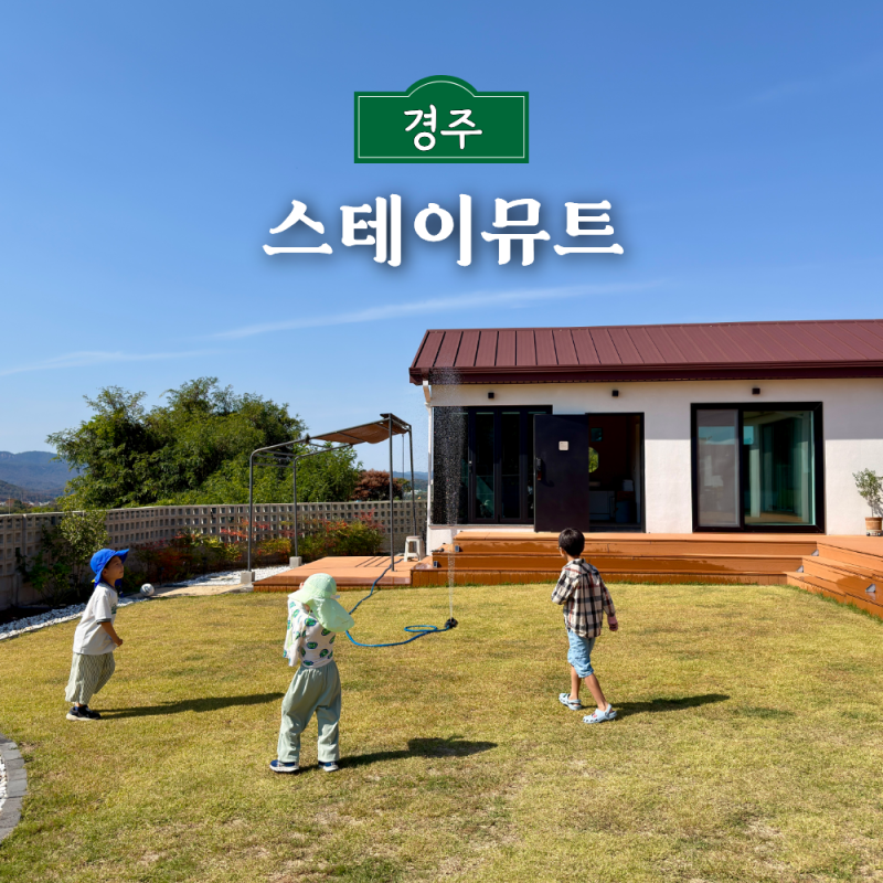 경주 단체 독채 펜션 스테이뮤트 대가족 여행 숙소 추천