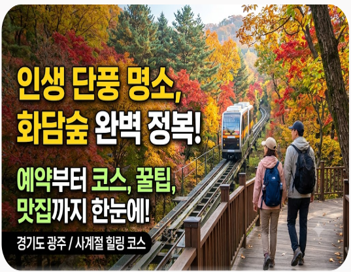 계절마다 펼쳐지는 자연의 파노라마, '화담숲' 완벽 가이드 (예약, 코스, 주차, 맛집, 숙소, 근....