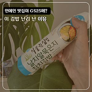 10분 만에 완판된 연예인 맛집 식물원김밥  gs25 날치알묵은지 참치김밥 맛·가격·칼로리 총정....