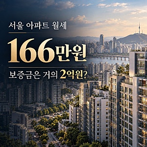 서울 아파트 월세 166만원, 내가 더 놀란 건 보증금