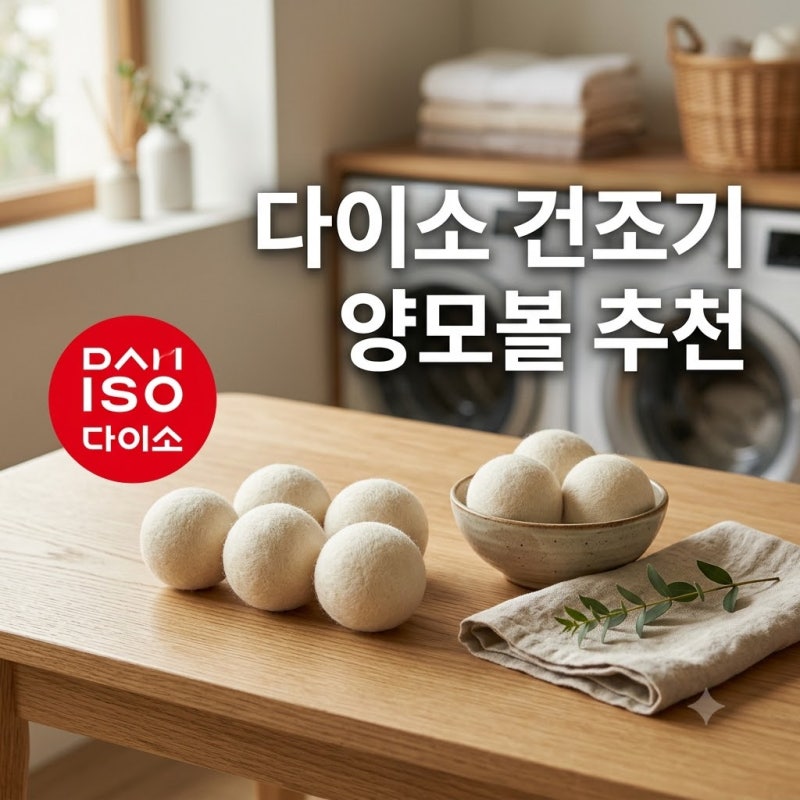 [다이소알바] 건조기 양모볼 종류 싹다~~(+ 이불 빨래 세탁망, 펠트, 사용법)