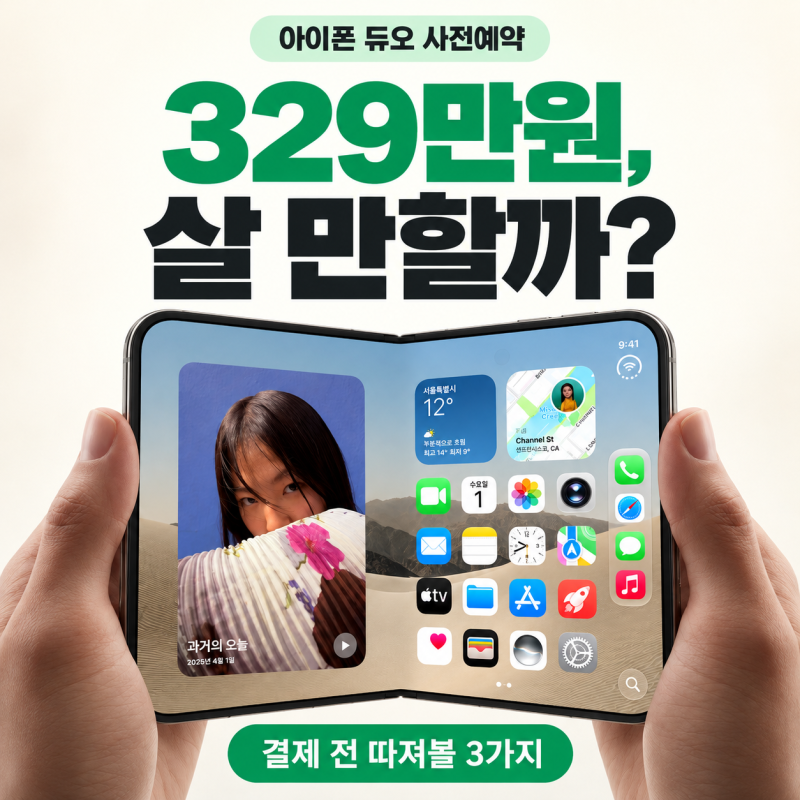 아이폰 듀오 사전예약, 329만원인 가격 결제 전에 따져볼 3가지