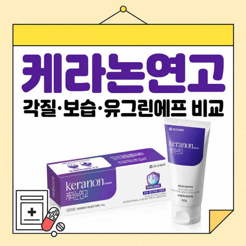 케라논연고, 유그린에프연고와 비교