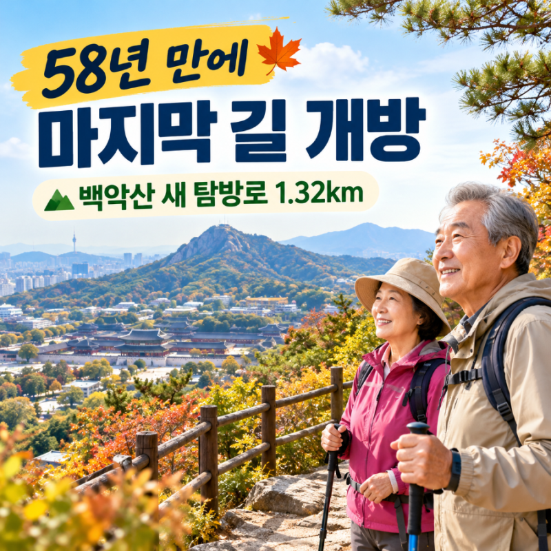 58년 만에 마지막 길 열린 백악산! 시니어 가을 산책 코스 될까?