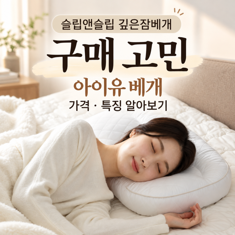 슬립앤슬립 깊은잠베개 구매 고민, 아이유 베개 가격·특징 알아보기