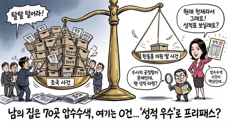 “한동훈 딸은 성적 우수” vs “압수수색 0건”… 여야 ‘공정 수사’ 맞불
