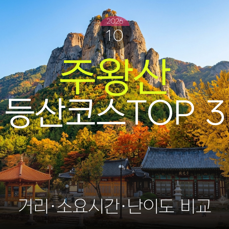 주왕산 등산코스 TOP 3 | 거리·소요시간·난이도 비교, 상의주차장 요금까지