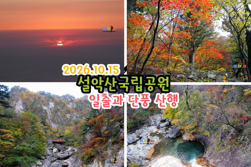 [설악산 단풍 산행] 오색-대청봉 일출 - 천불동 계곡(단풍 절정) - 소공원
