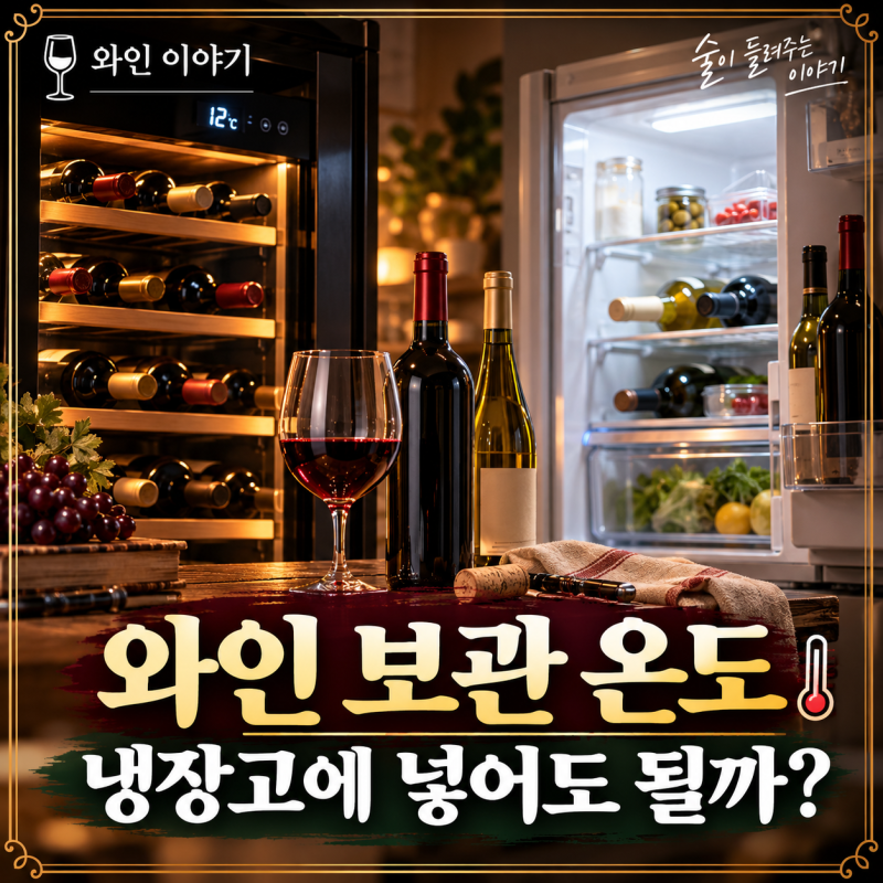 와인 보관 온도｜와인을 냉장고에 보관해도 될까?