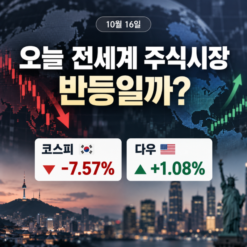 세계 증시 전망｜코스피 7% 폭락 뒤 미국 반등, 오늘 주식시장 어떻게 될까?