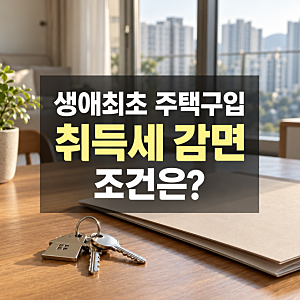 생애최초 주택구입 취득세 감면 조건, 200만원과 300만원 차이는?