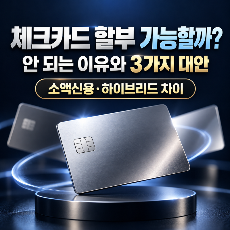 체크카드 할부 가능할까? 안 되는 이유와 3가지 대안｜소액신용·하이브리드 차이
