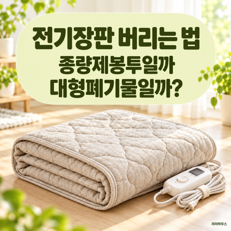 전기장판 버리는 법,종량제봉투일까 대형폐기물일까?