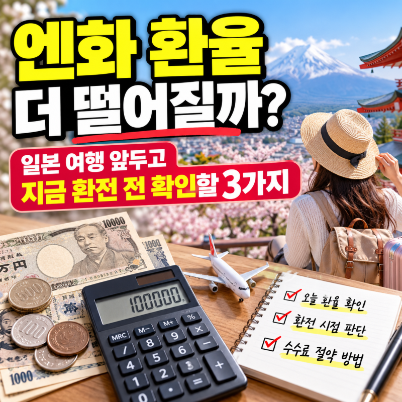 엔화 환율 더 떨어질까? 일본 여행 전 환전 손해 줄이는 3가지 방법