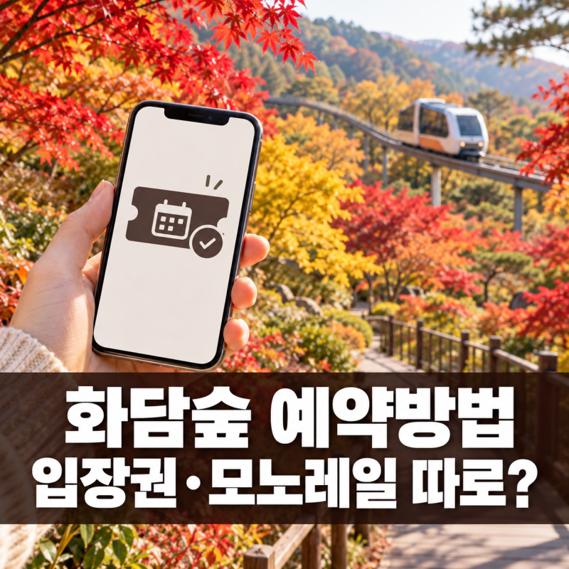 화담숲 예약방법, 입장권만 사면 될까? 모노레일 예매 전 확인할 것