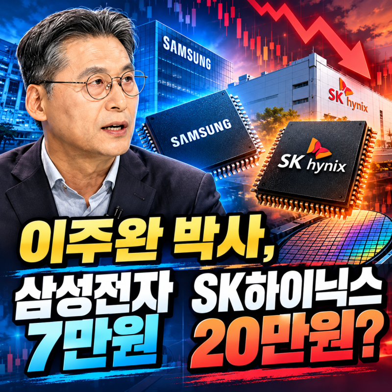 이주완 박사, 삼성전자 7만원·SK하이닉스 20만원? 1년 전엔 ‘하이닉스 저평가’라더니